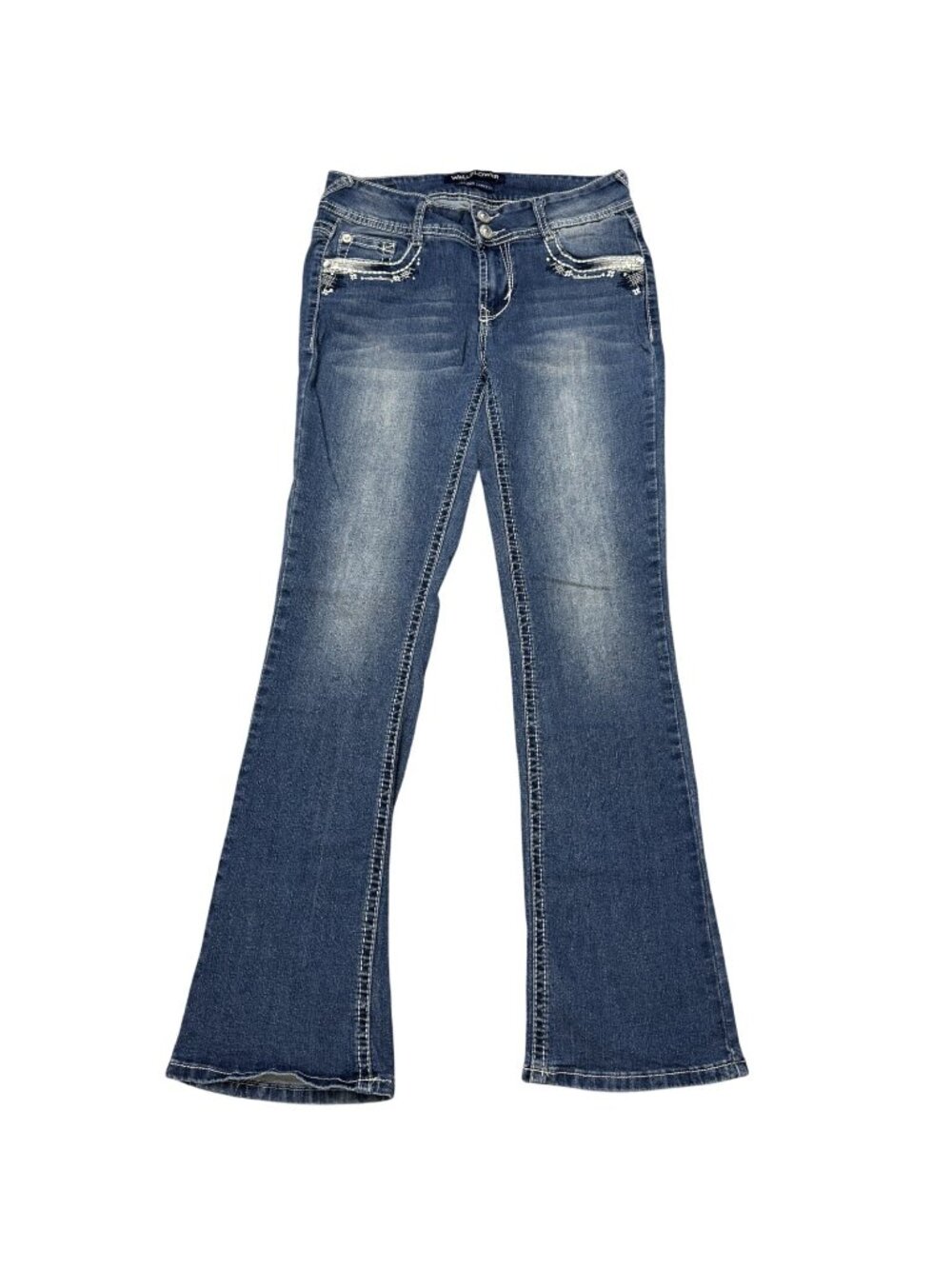 Wallflower Bootcut Jeans Womens Size 5 Luscious Curvy Fit Blue Denim Mid Rise